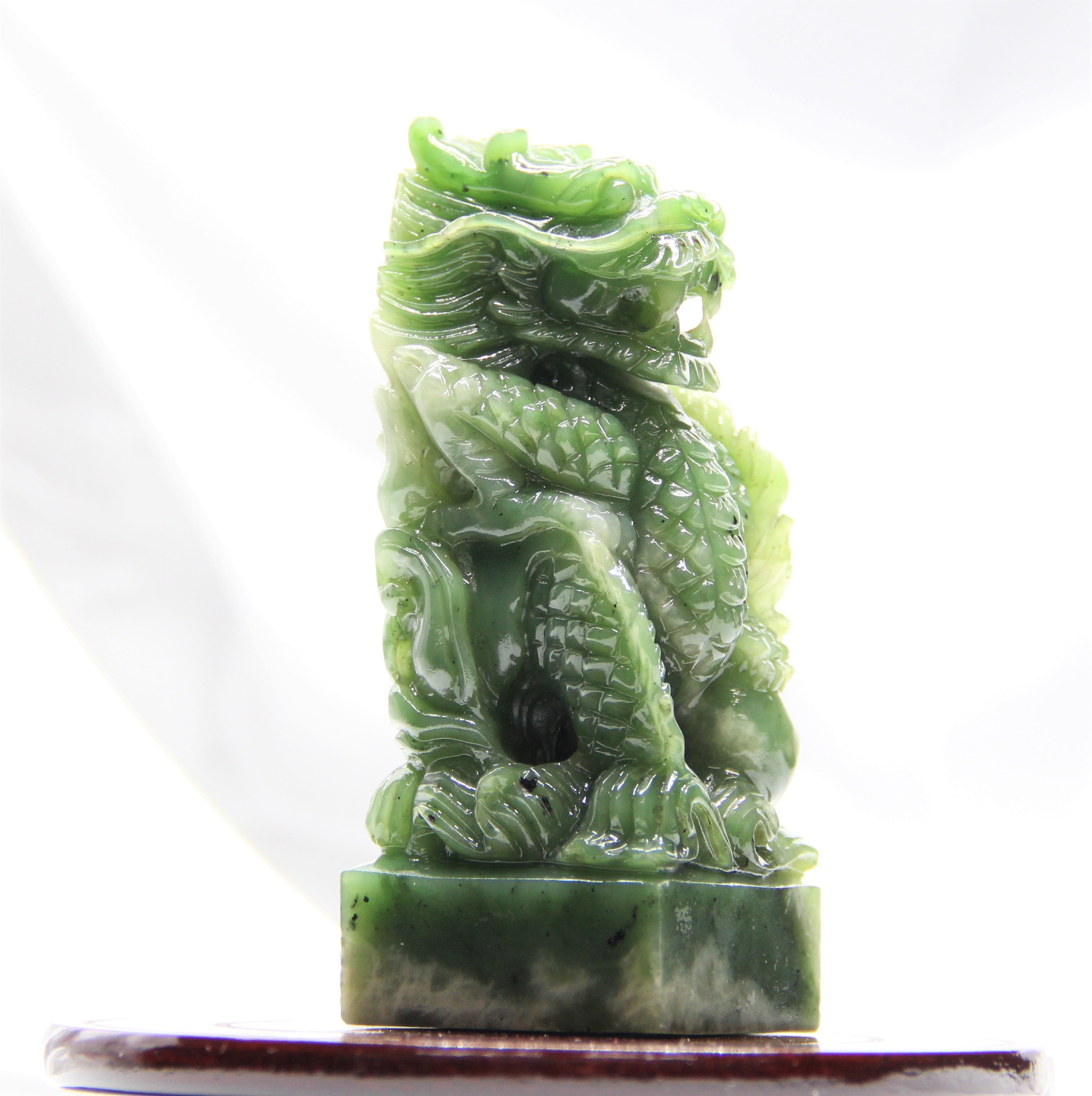 本物和田白玉 原石 透彫 清代 招財瑞獣貔貅紋 篆刻 篆書 印章 雅趣閑章 置物 玉雕-北极玉雕龙印章