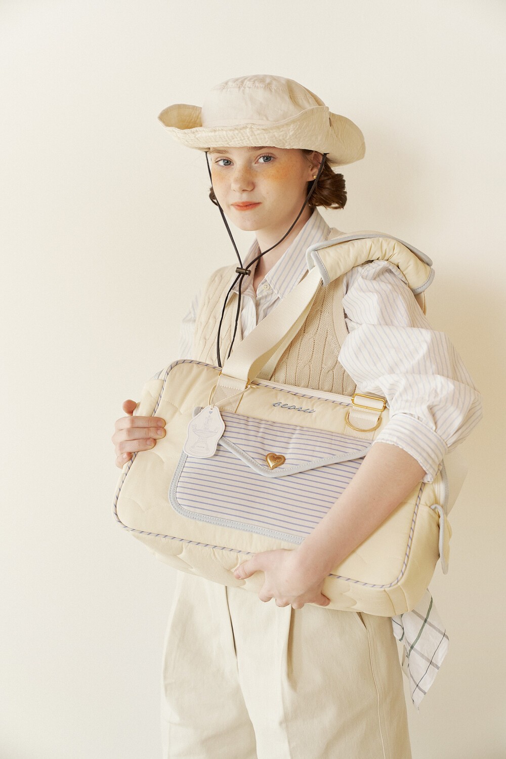 现货♡Seoru Voyage ballon bag set (yellow & blue)