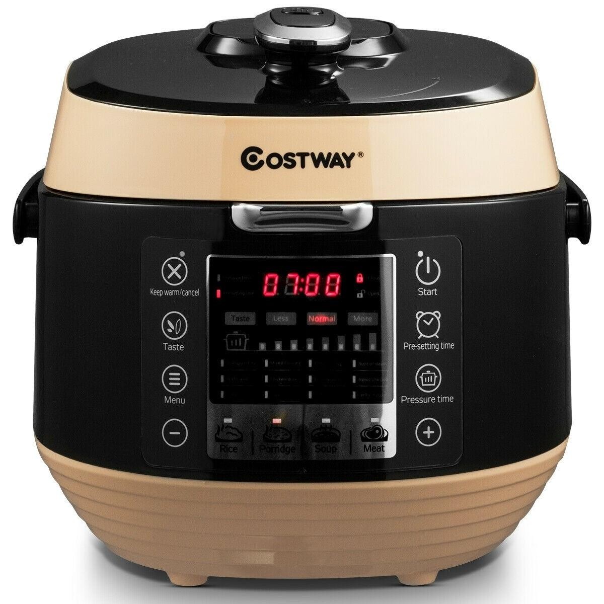 Costway Pressure Cooker EP23973BK,12in1 Multiuse Programmable,Non