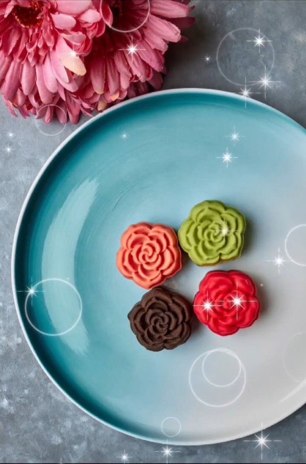 鲜花玫瑰饼
