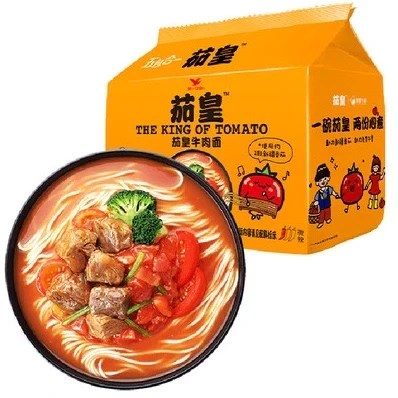 统一茄皇番茄牛肉面5连包 116g*5 【BBD：2025/09/23】