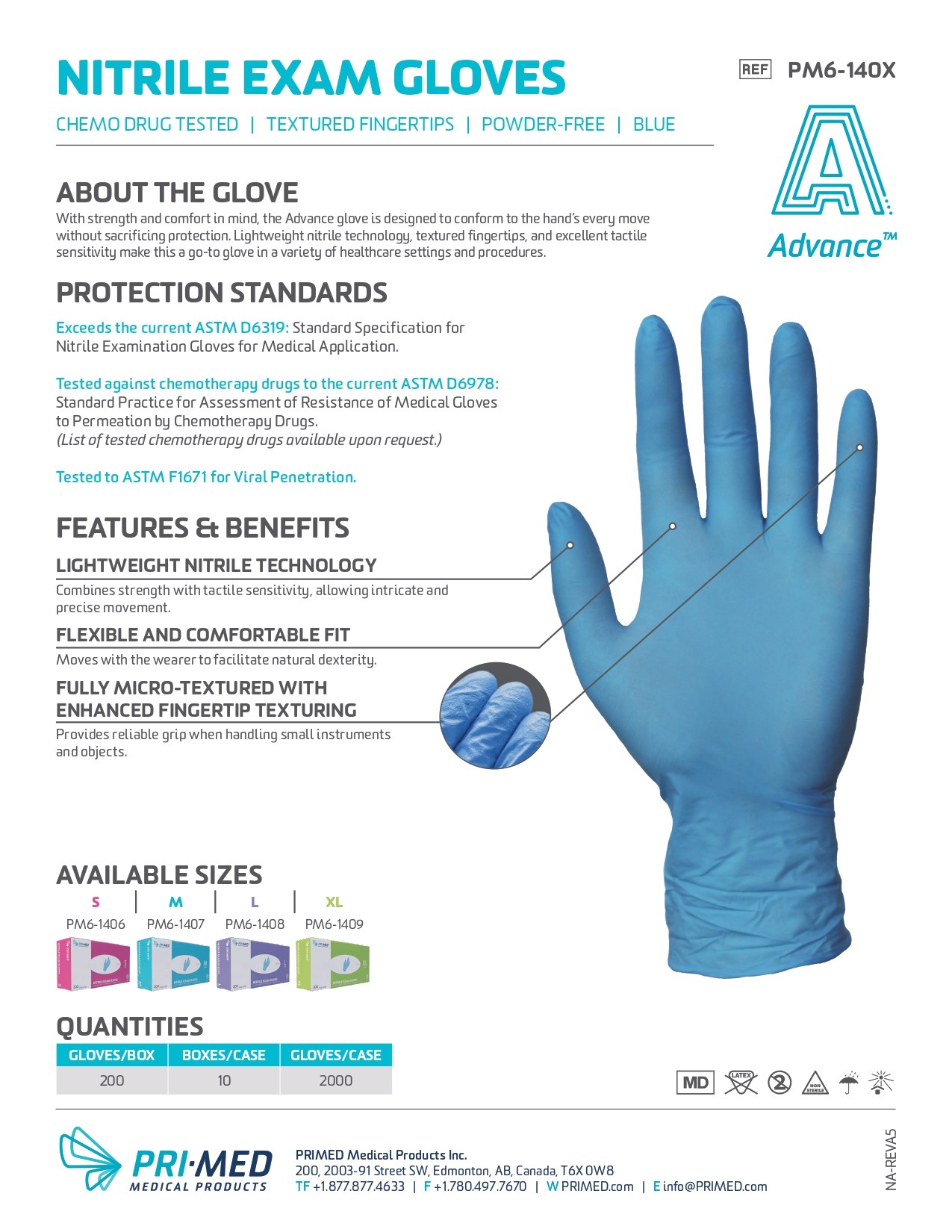 PRIMED® Advance Nitrile Exam Gloves
