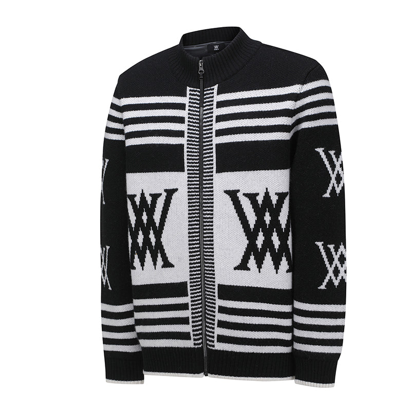 XSサイズ　1枚のみ☆ANEW GOLF☆HIGH NECK ZIP ANEW GOLF 2023FW MEN'S LOGO POINT WIND BLOCK CARDIGUN