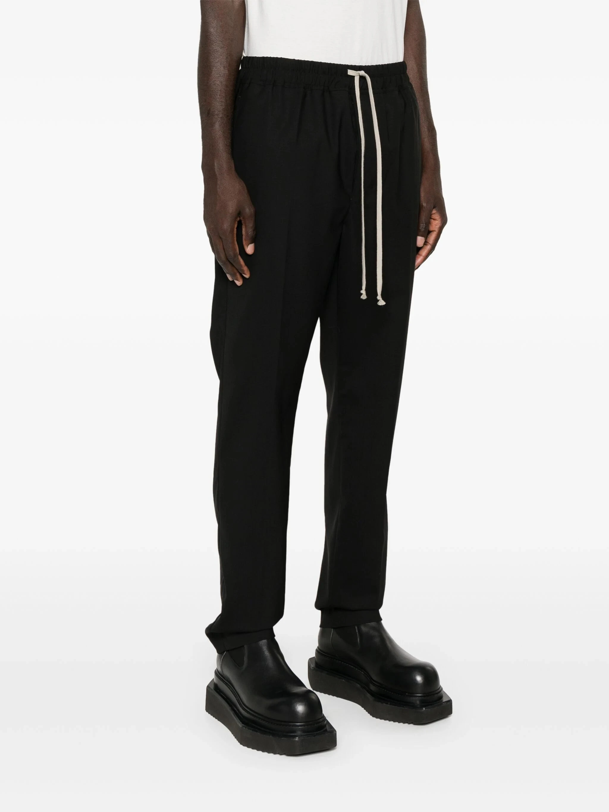 RICK OWENS - Men Drawstring Slim Long Pants