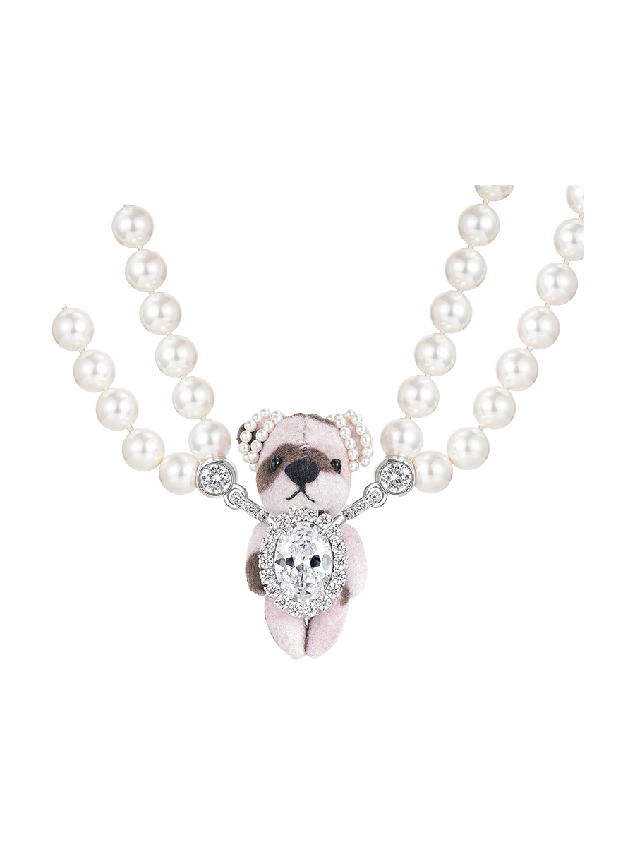 Paradise / Heart Shell Pearl Tassel Bear Necklace – YVMIN