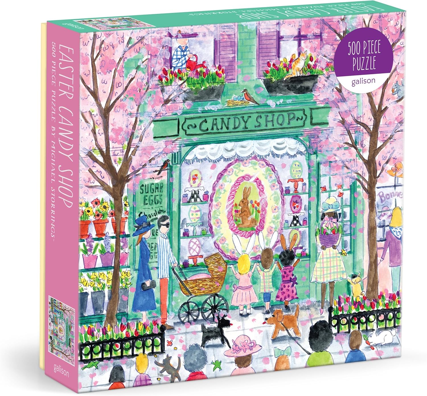 Galison Michael Storrings Easter Candy Shop 500 Piece Puzzle