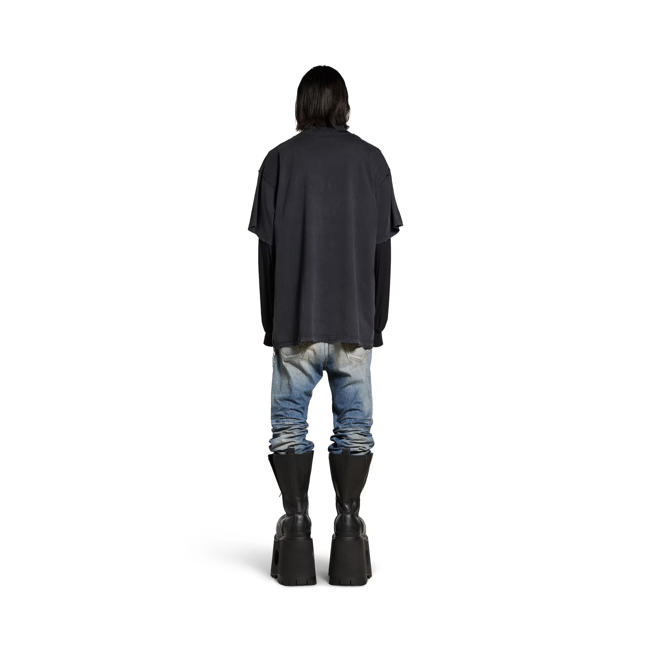 Balenciaga 黑色大廓型T 恤787349-TRVS8-1013