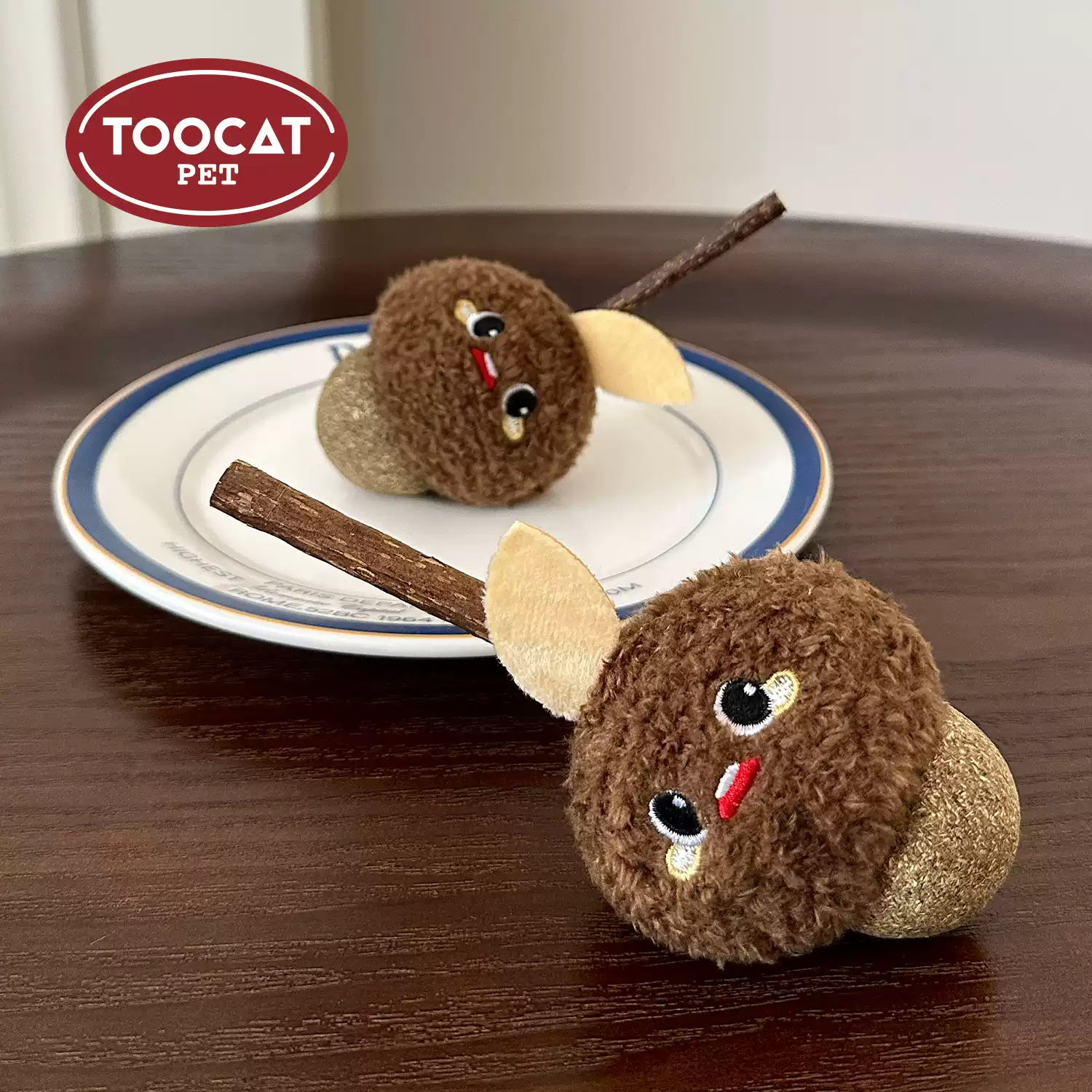 TOOCAT 榛果磨牙玩具 耐啃咬木天蓼猫玩具 自嗨解闷逗猫棒