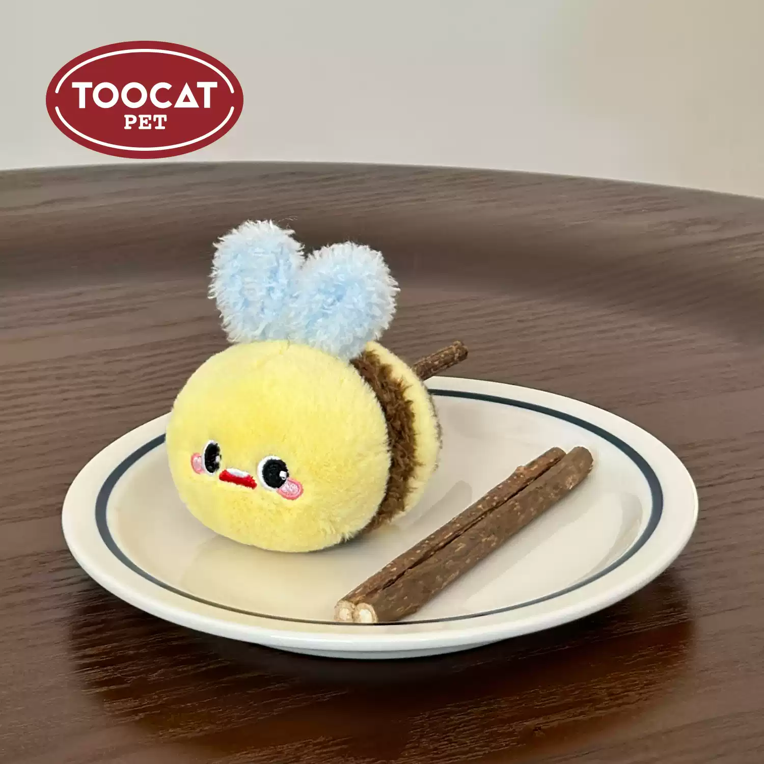 TOOCAT 蜜蜂磨牙玩具 可替换耐咬木天蓼猫玩具自嗨解闷逗猫棒