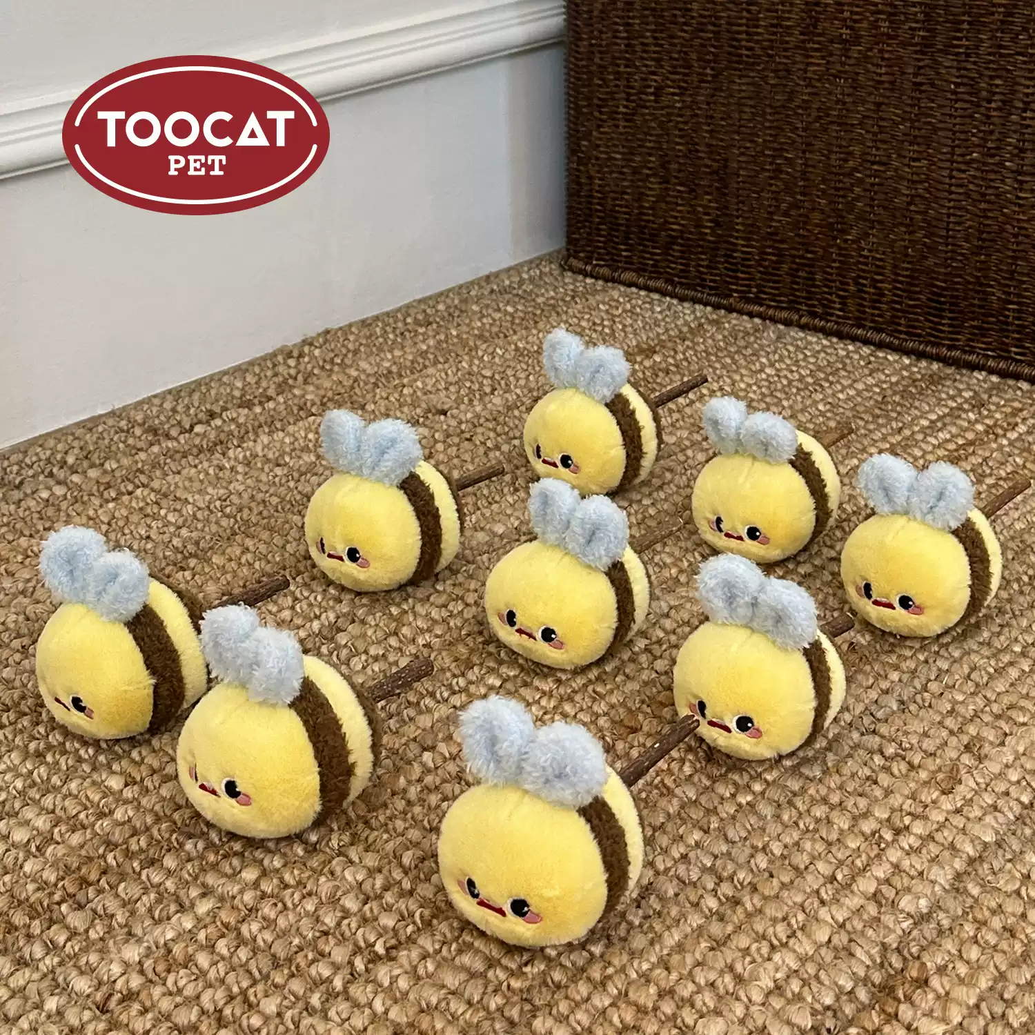 TOOCAT 蜜蜂磨牙玩具 可替换耐咬木天蓼猫玩具自嗨解闷逗猫棒