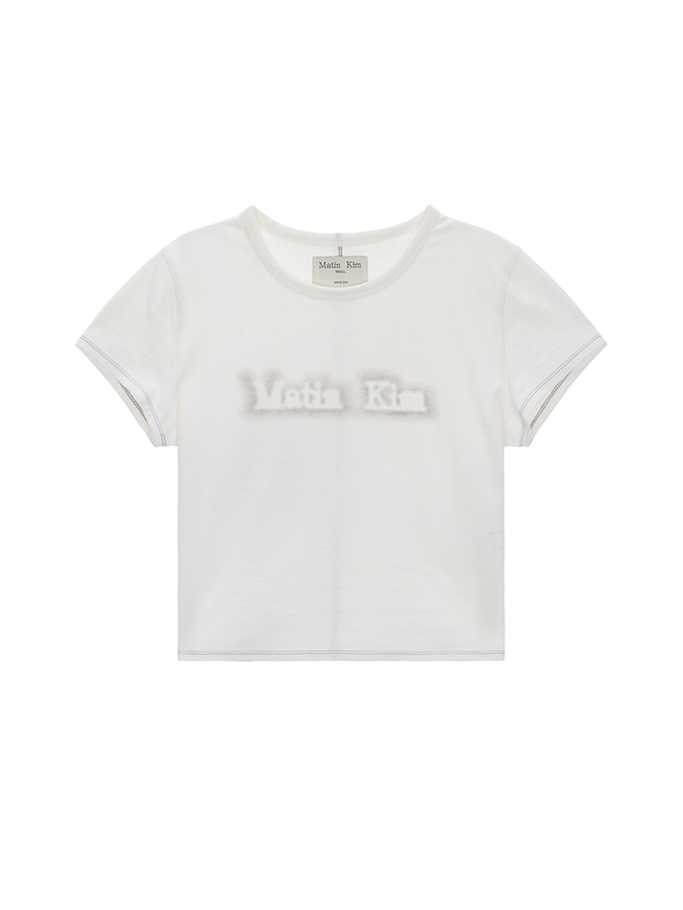 トップス Matin Kim Matin Shade Logo Crop Top Matin Kim Matin Shade Logo Crop Top In Black | Basic Tees