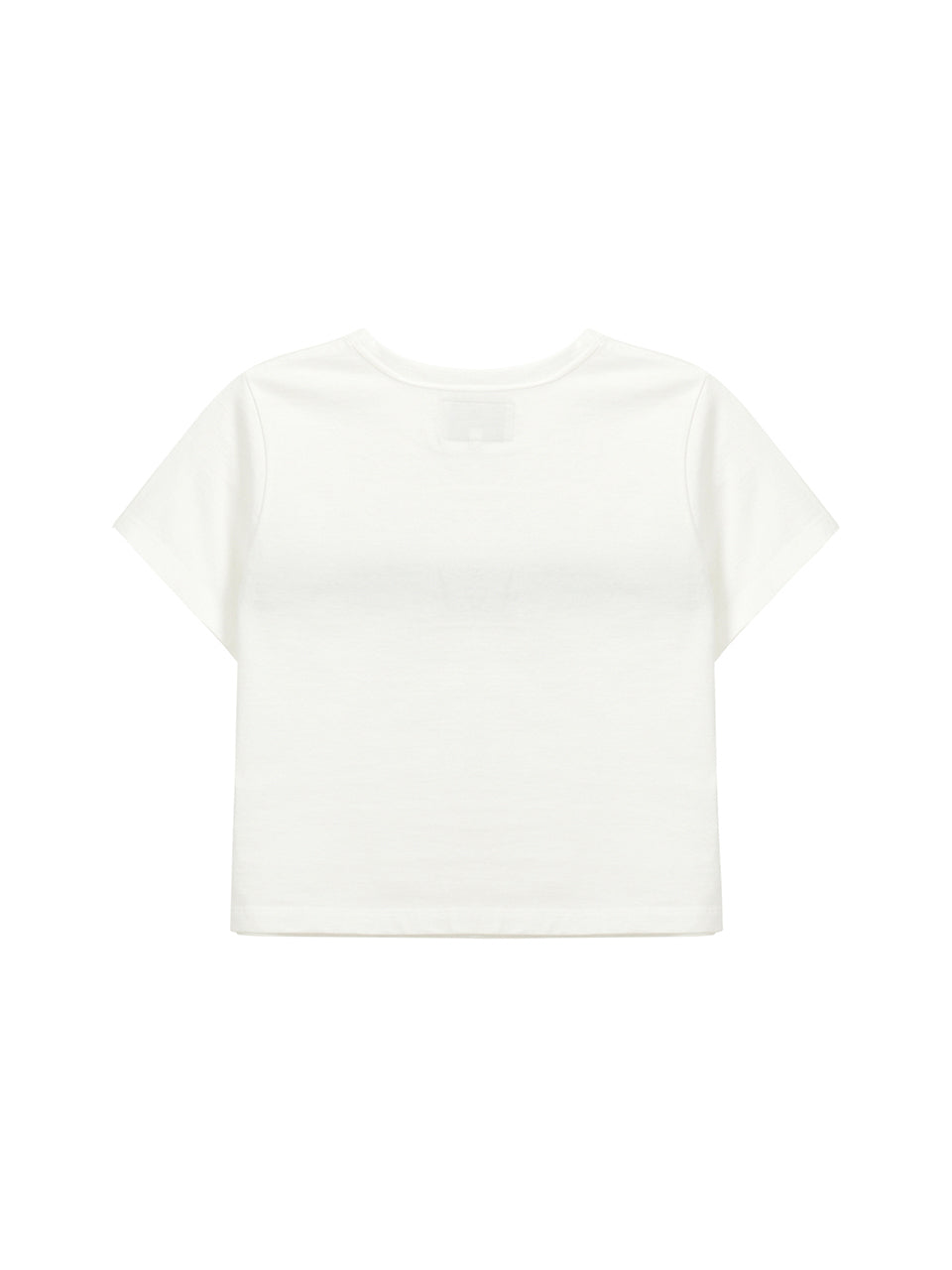 Matin Kim LOGO CUTTED CROP TOP IN WHITE