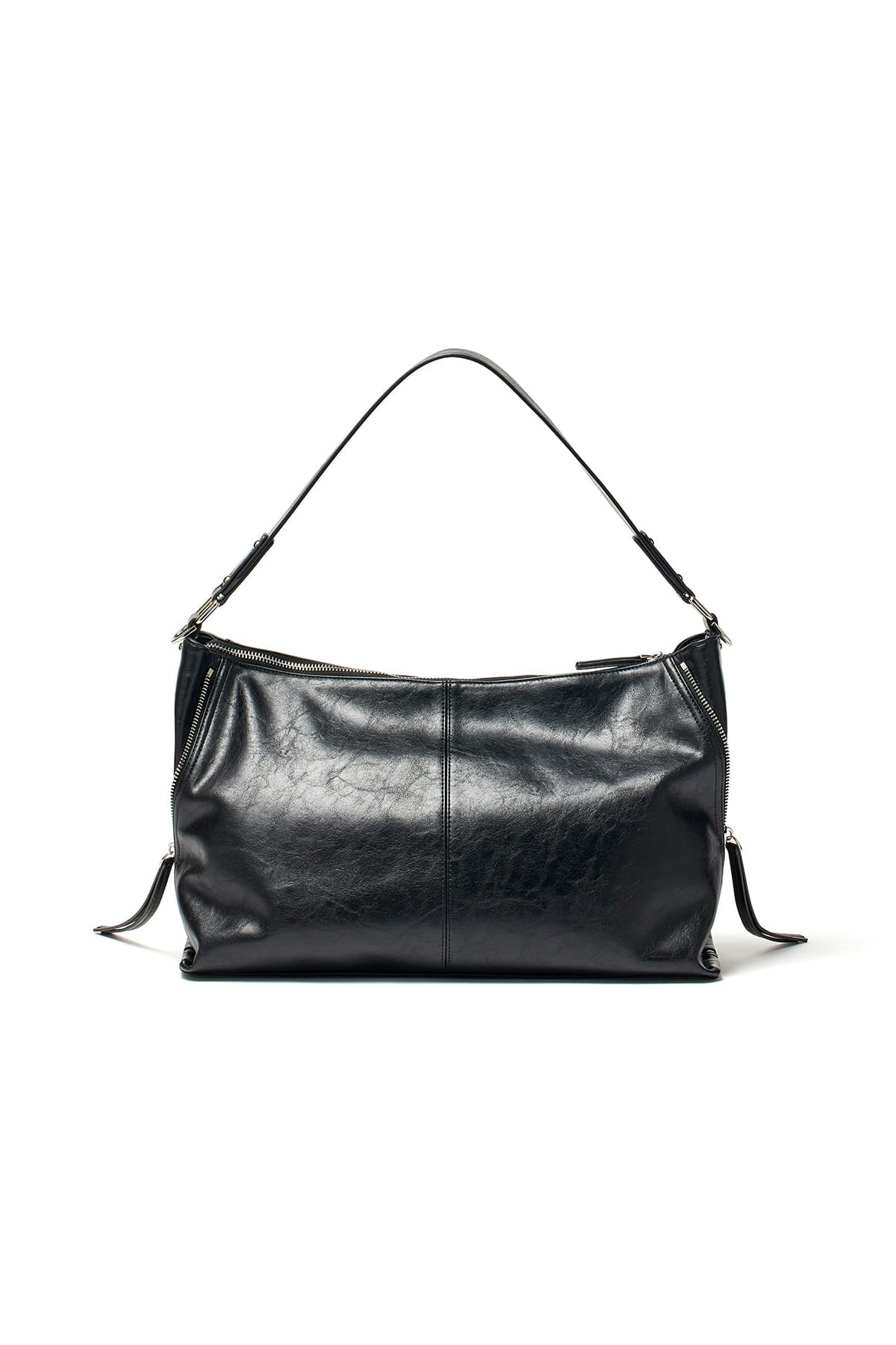 Matin Kim SIDE ZIPPER TWO WAY BAG IN BLACK BIG SIZED