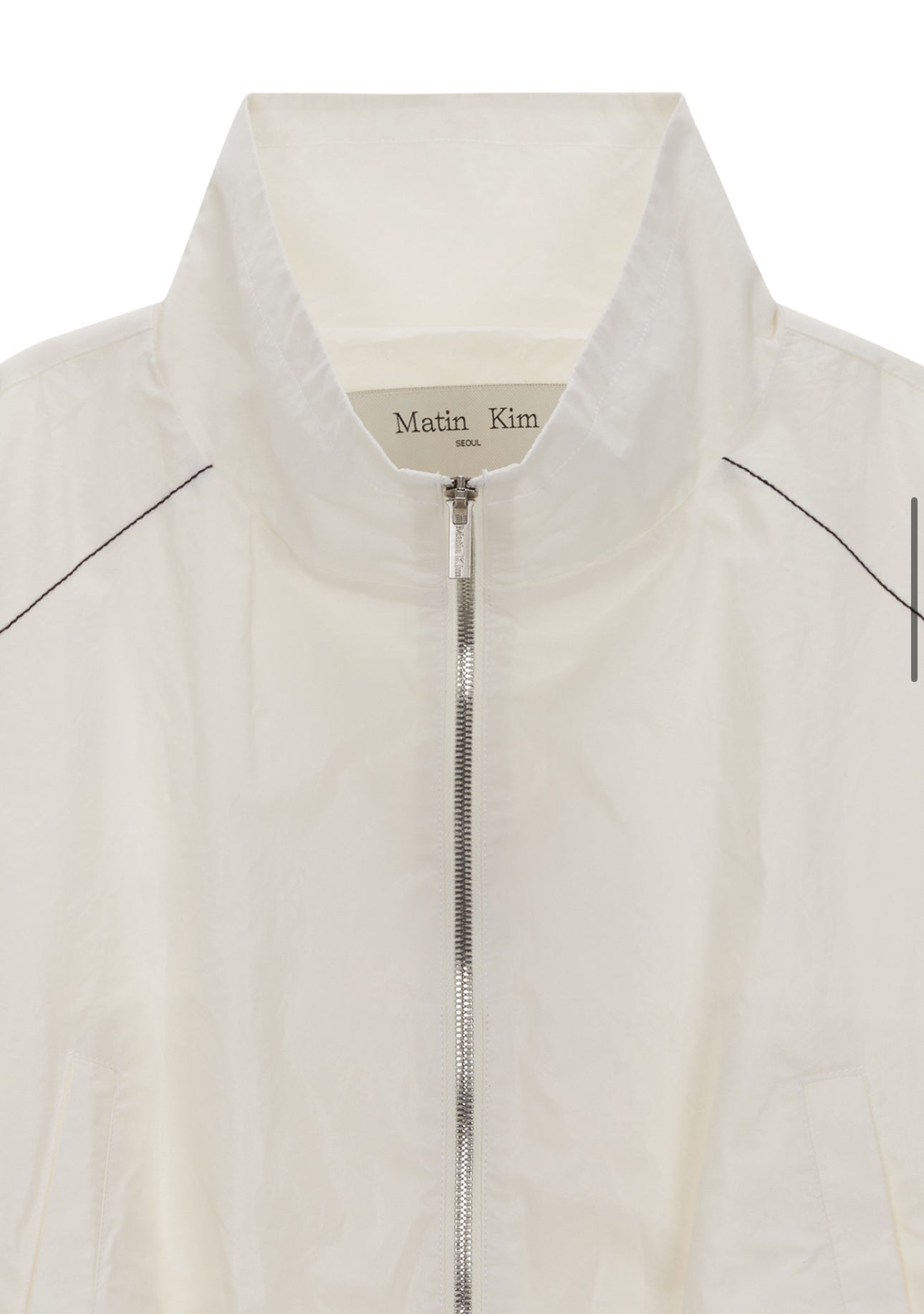 無料配送 ◆MATIN KIM◆ MATIN COATING CROP BLOUSON 4e983958798d3c7491a85e083c5368