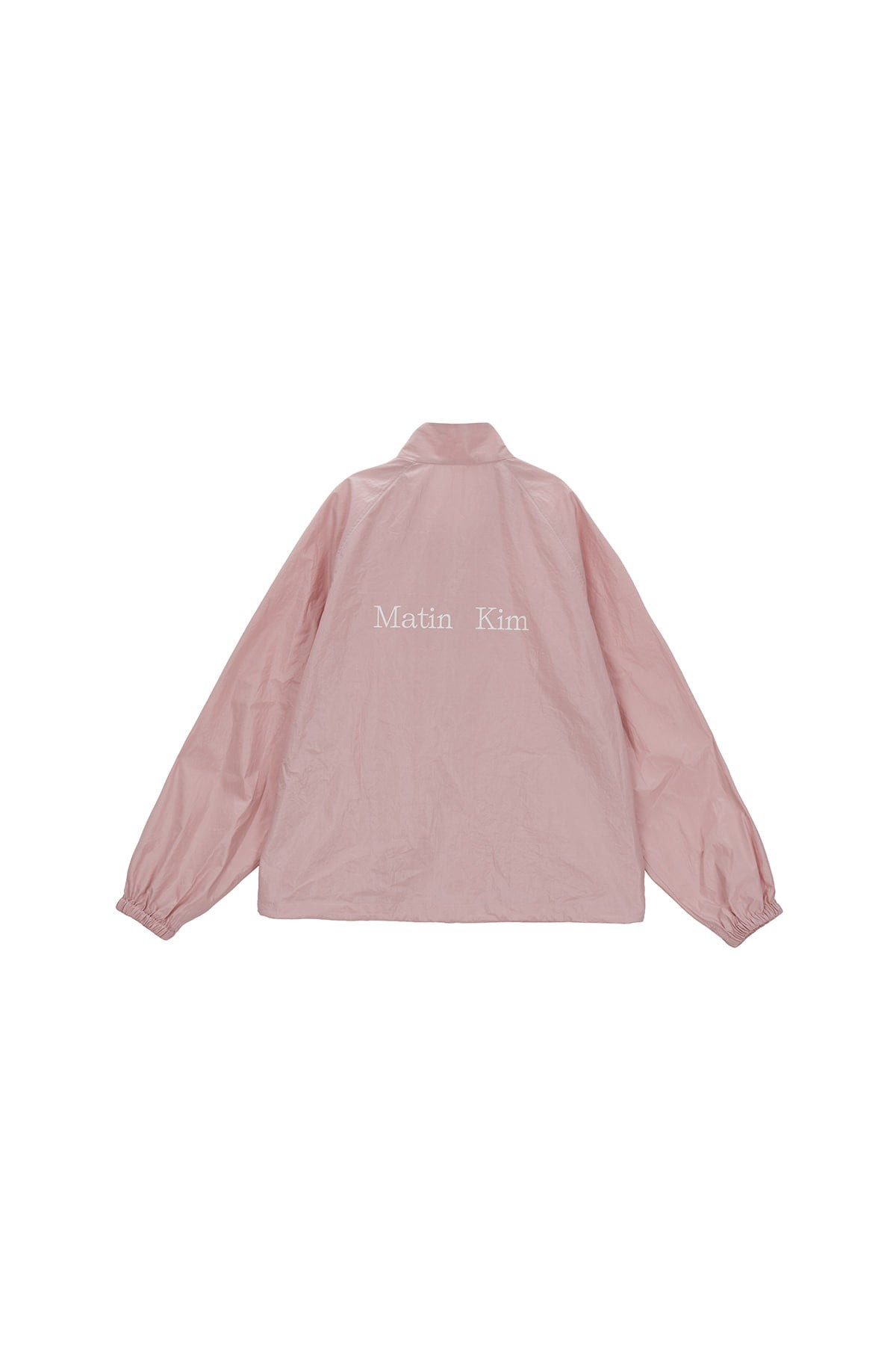 MATIN KIM LOGO COATING JUMPER IN PINK