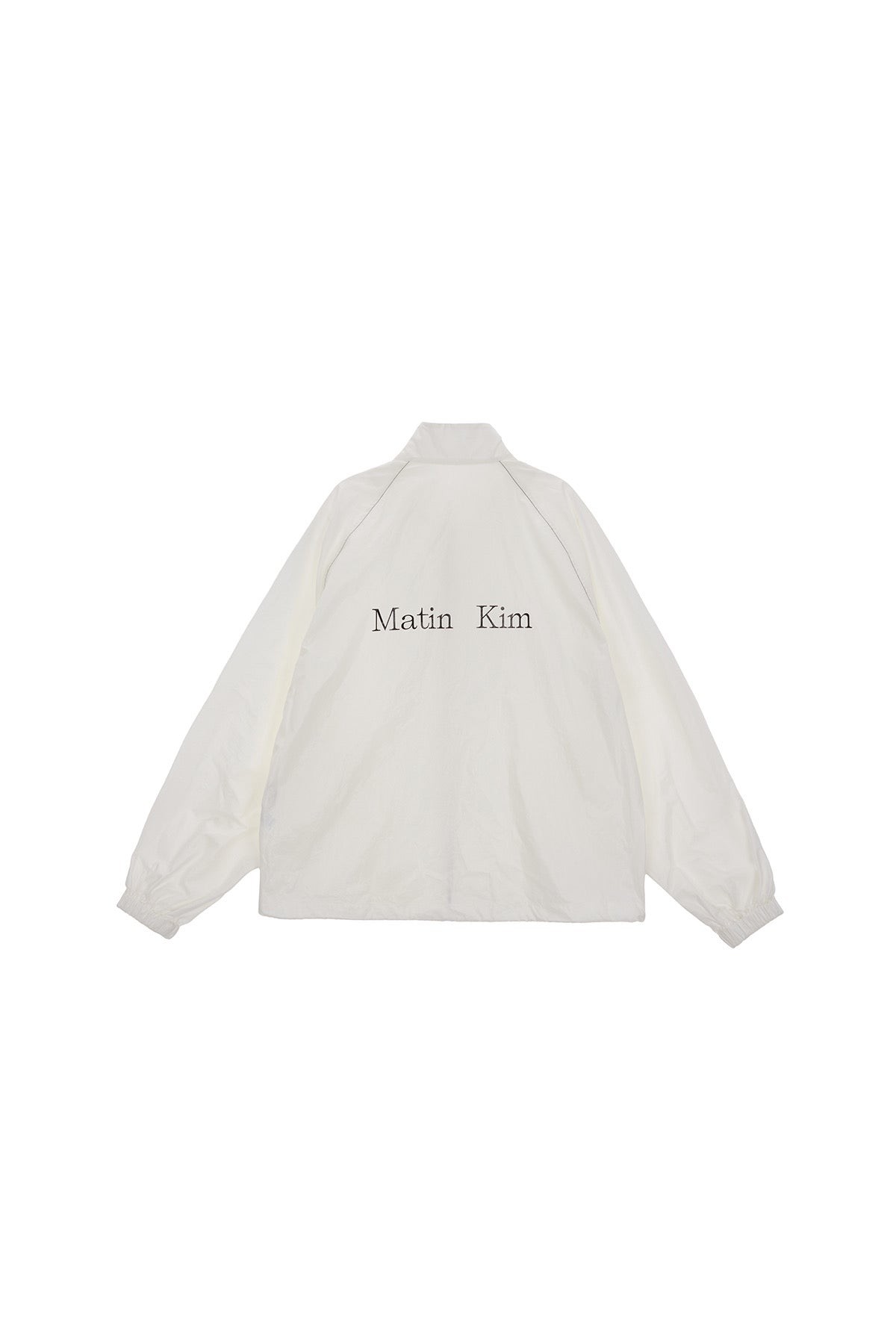 ジャケット・アウター MATIN KIM LOGO COATING JUMPER BEIGE MATIN KIM コーティング ジャンパー LOGO COATING JUMPER