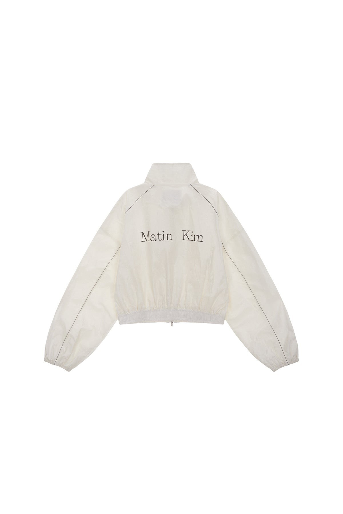 Matin Kim MATIN COATING CROP BLOUSON IN IVORY
