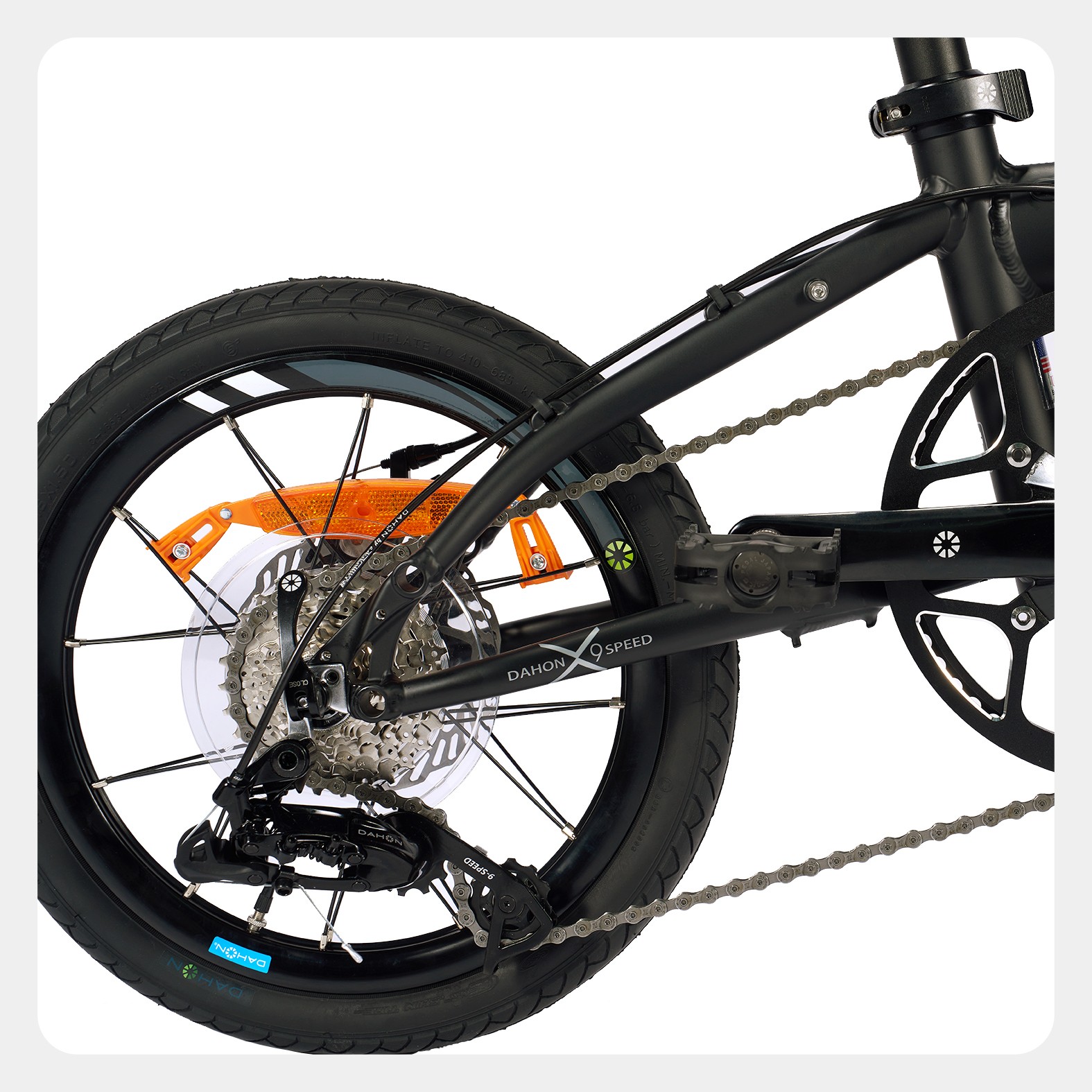 DAHON FOLDING BIKE /K9X /Olive Black, 16inch, 9-Speed
