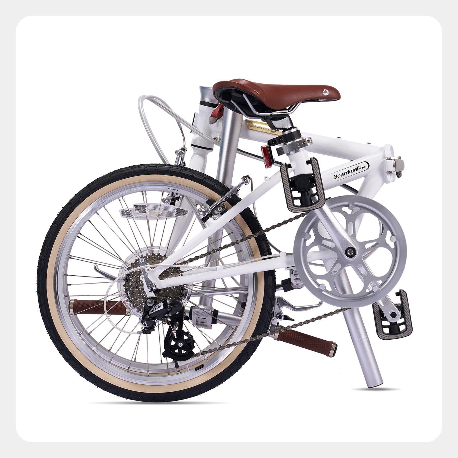DAHON FOLDING BIKE /BOARDWALK D8 /White, 20inch, 8-Speed