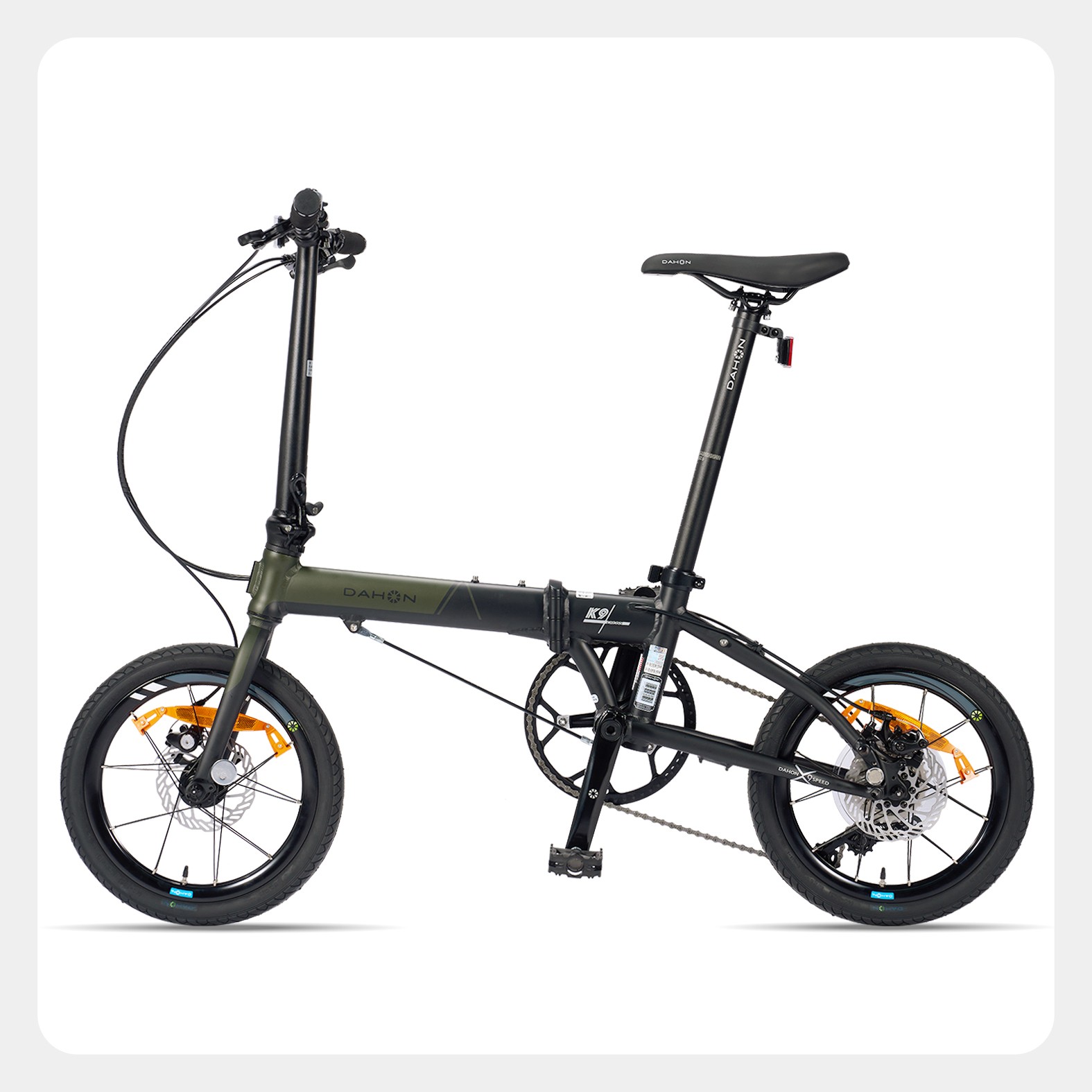 DAHON FOLDING BIKE /K9X /Olive Black, 16inch, 9-Speed