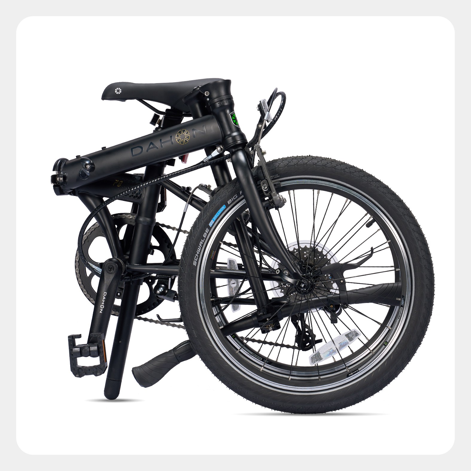 DAHON FOLDING BIKE /ARCHER P8 /Black, 20inch, 8-Speed, V-brake, 12.8Kg