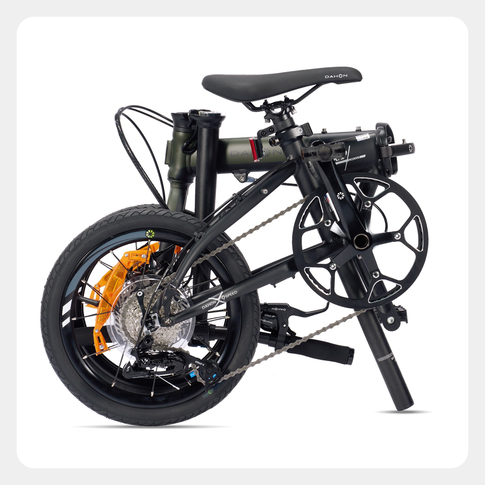 DAHON FOLDING BIKE /K9X /Olive Black, 16inch, 9-Speed