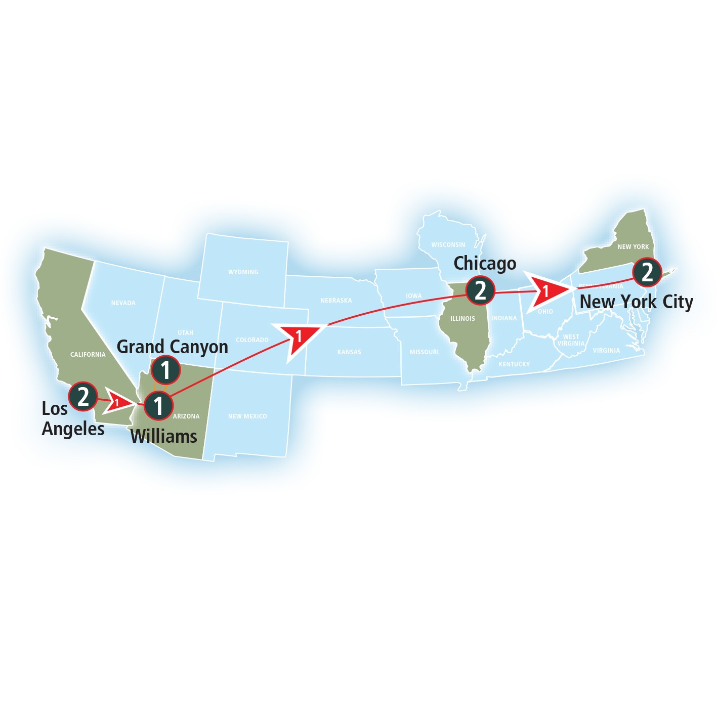 Scenic America by Rail Eastbound