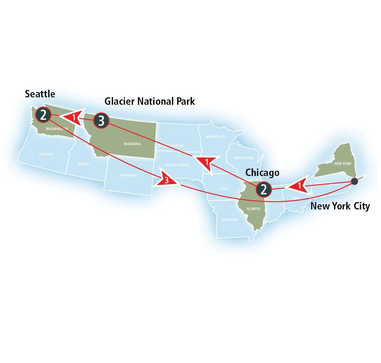 Glacier National Park Express Roundtrip from New York