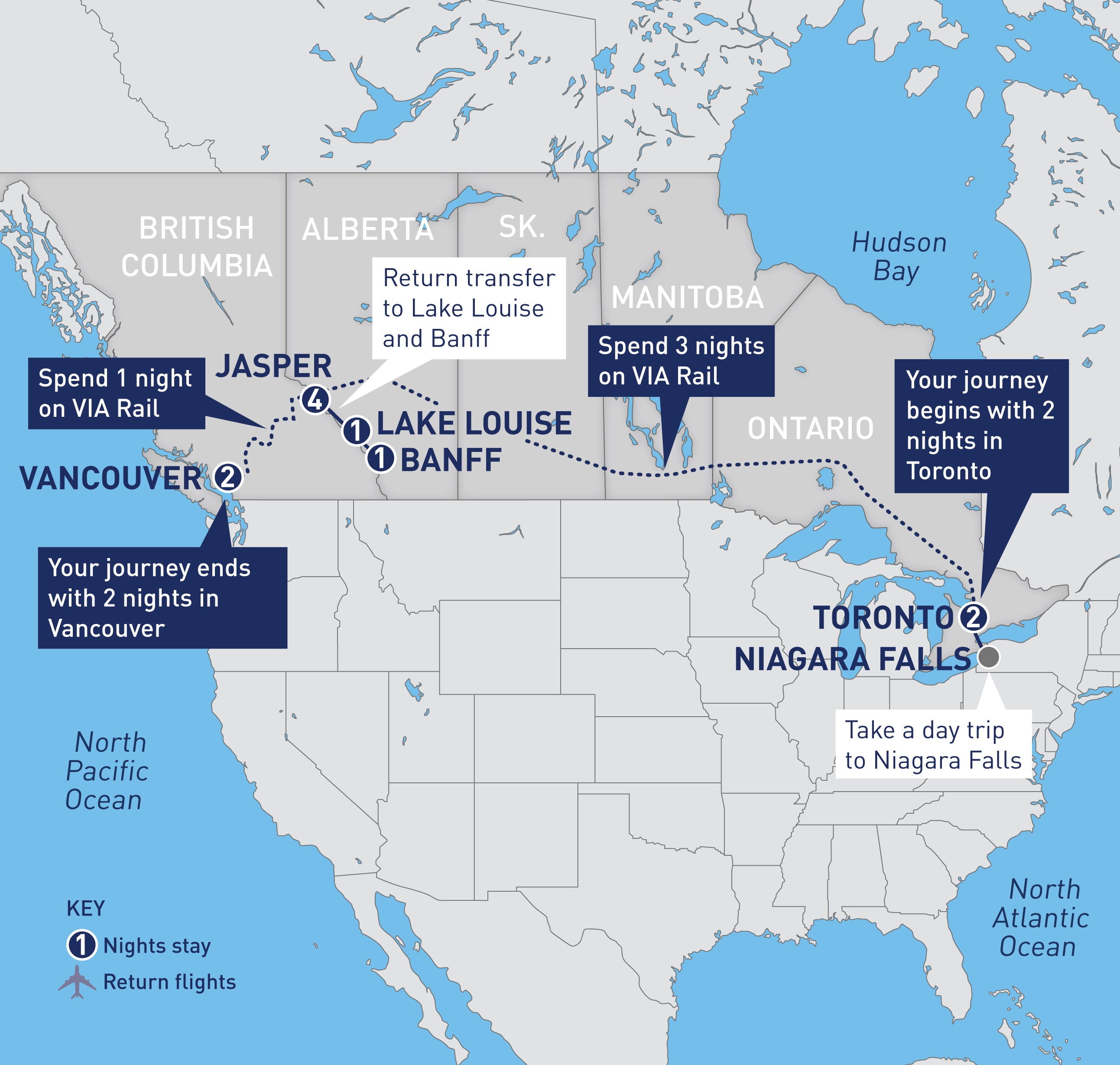 Grand Canada and Rockies Westbound